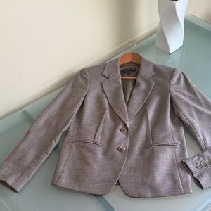 Jones New York Blazer Jones New York Brown/Tan Blazer with Stretch Size 6